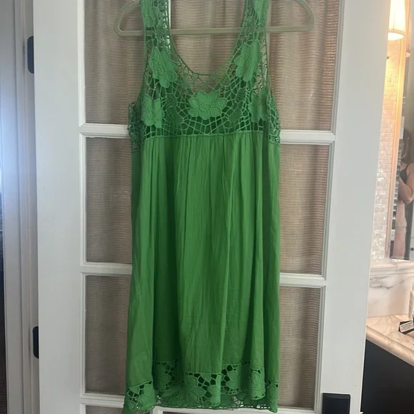 VELVET green, sleeveless dress. Size Large. - Picture 5 of 9